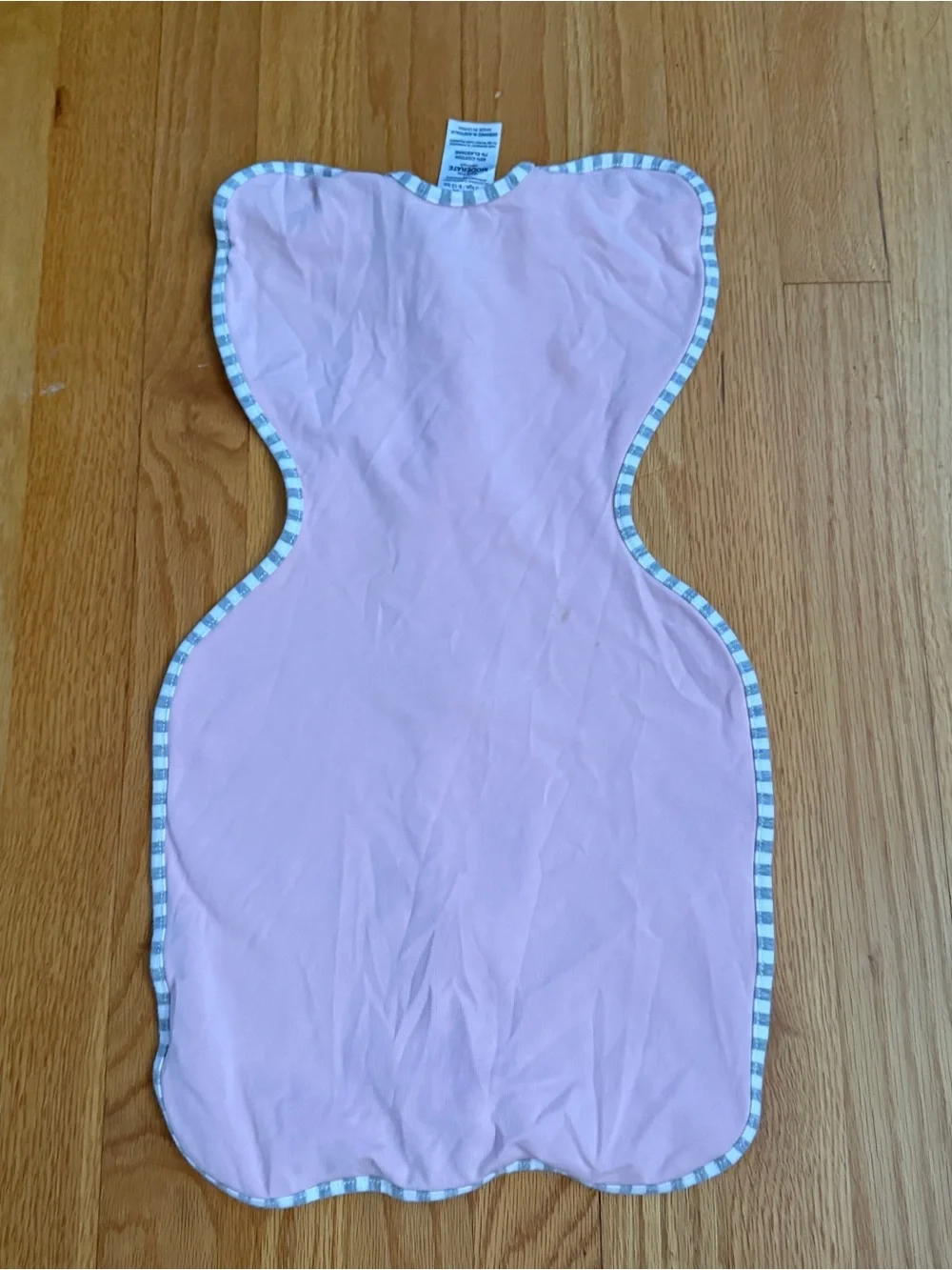 Love to Dream Pink Sleeveless Zip-Up Sleep Sack with Striped Trim